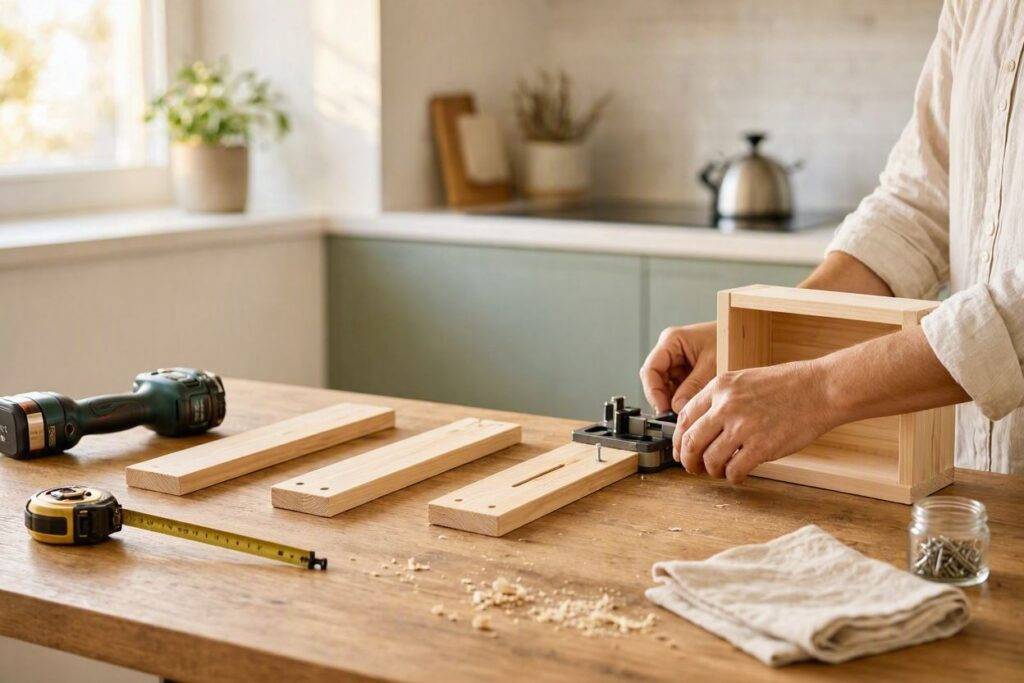 How-To Guides: Simple Step-by-Step Solutions for Everyday Problems 4 DIY woodworking: assembling a wooden box with tools and plans