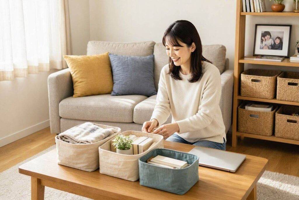 How to Declutter Your Home: A Simple Step-by-Step Guide 2 Decluttered bedroom with neatly organized belongings