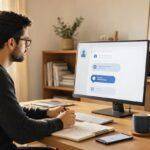 How to Use ChatGPT Effectively: A Practical Guide for Better Answers 8 Man using ChatGPT on computer for effective answers and better communication.